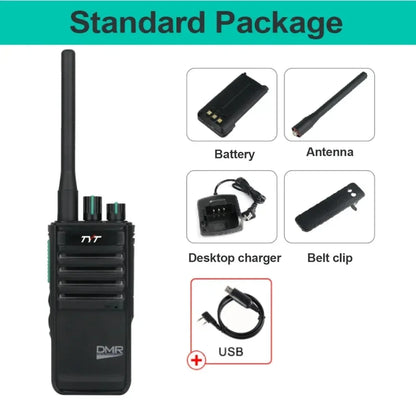 TYT MD-795 DMR Digital Walkie Talkie UHF 400-470MHz 4W/1W 64 Channels Voice Encryption Two Way Radio Long Range