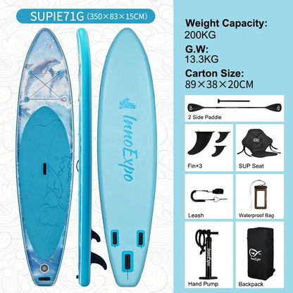 Uppblåsbart SUP-bräde InnoExpo med tillbehör – 320–350 cm