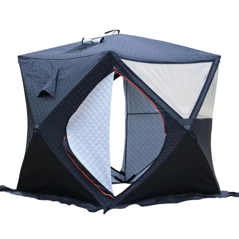 Steam sauna tent winter fishing  outdoor warm snow fishing house winter chimney mouth ice fishing tent