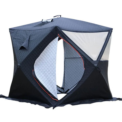 Steam sauna tent winter fishing  outdoor warm snow fishing house winter chimney mouth ice fishing tent