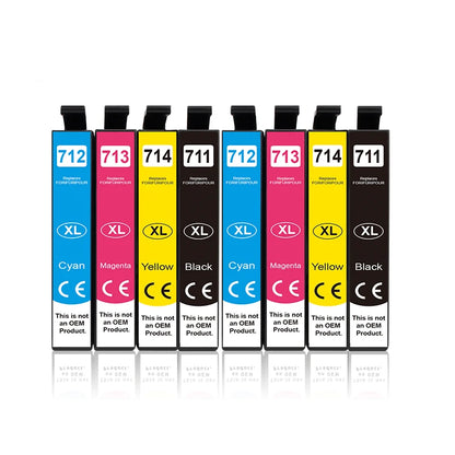 InkGarden T0711 Bläckpatron för Epson Stylus SX110 SX215 SX218 SX400 SX405 SX410 SX415 SX510W SX515W DX7400 Skrivare