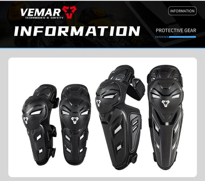 Motocross Knee Pads & Elbow Pads Set Adult Black Pink Leg And Elbow Protective Gear for Dirt Bike Motorcycle For Riding M-L