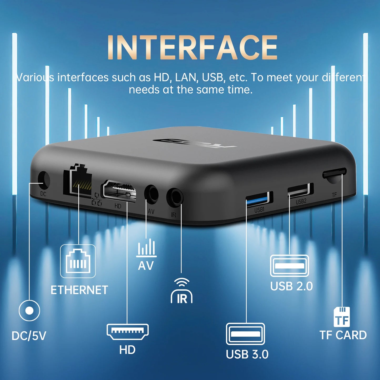 MORTAL Latest Smart TV Box R69-1 Android 14 RK3518 2GB 16GB Support 4K Decode Wireless BT5.0 Wifi6 Media Player