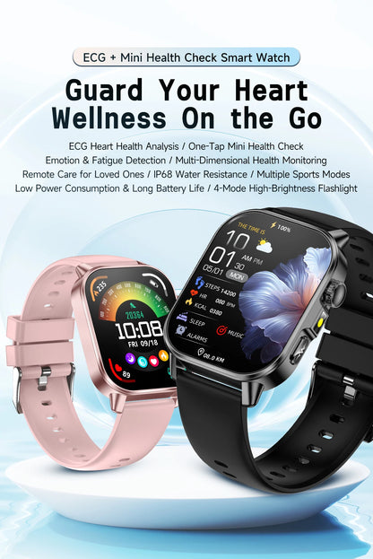 Nursing Grade New ECG+PPG Healthy Diagnose Smart Watch Men Body Analysis Blood Pressure Lipid Uric Acid NFC Health Tracker Watc