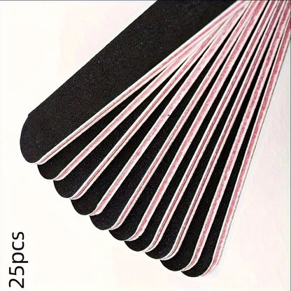 50-100pcs Nail Files, Pro 100/180 Grit Nail File Double Sided for Natural and Acrylic Nails Fingernail Files Gel Nail Pedicure