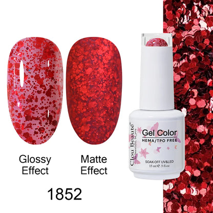 Clou Beaute Gel Nail Polish Neon Brown Royal Blue Red Green Pastal Nude Nail Art Varnishes Gel Lacquer Top Coat UV Gel Nail