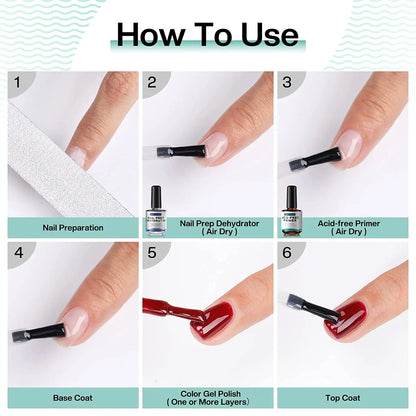15ml Professional Nail Dehydrator and Acid-Free Primer for Acrylic and Gel Polish - Prep and Prime for Long-Lasting, -Free Nails