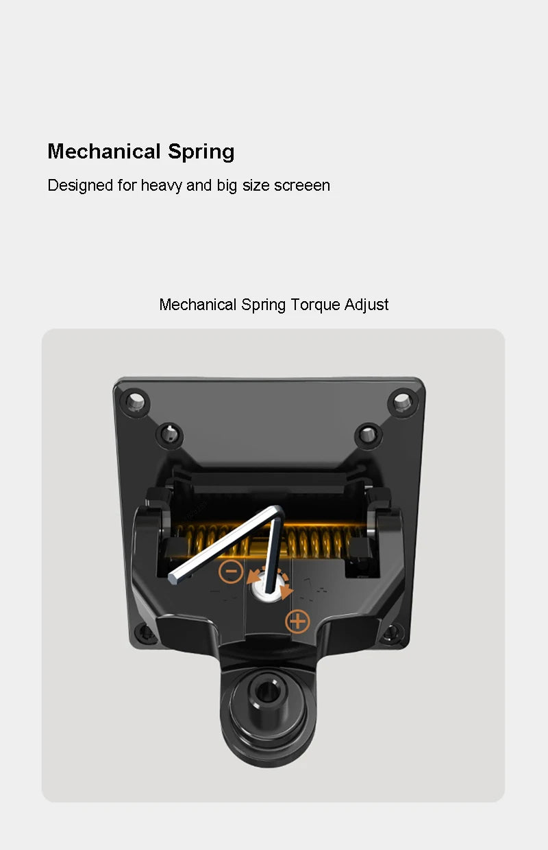 NB G55 Mechanical Spring Arm 27-34 Inch Dual Arc Screen Desktop Monitor Holder 5-16kgs Ultra Wide Monitor Mount with USB Port