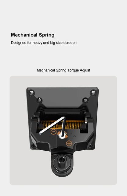 NB G55 Mechanical Spring Arm 27-34 Inch Dual Arc Screen Desktop Monitor Holder 5-16kgs Ultra Wide Monitor Mount with USB Port
