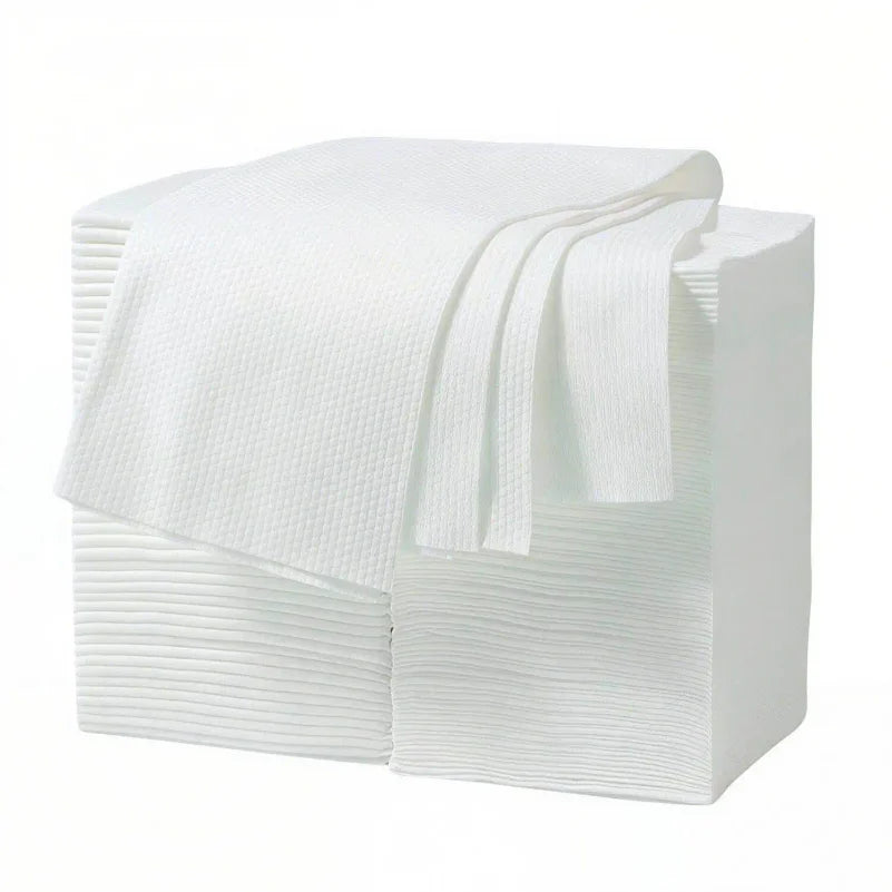 Thickened Large Size Disposable Towel for Face Washing Beauty Salon Foot Bath Towel Soft Absorbent Single Layer Plant Fiber