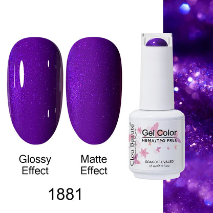Clou Beaute Gel Nail Polish Neon Brown Royal Blue Red Green Pastal Nude Nail Art Varnishes Gel Lacquer Top Coat UV Gel Nail
