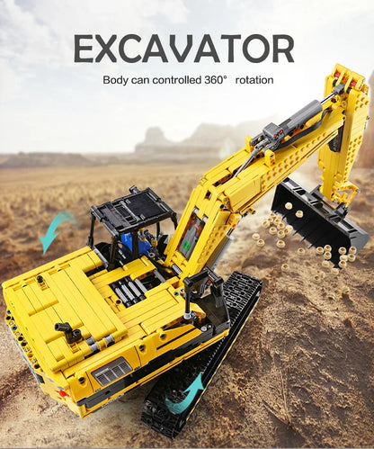 Mould King 13112 Technical Car Toys The MOC-2513 APP&RC Motorized Excavator Model Building Blocks Bricks Kids Christmas Gift