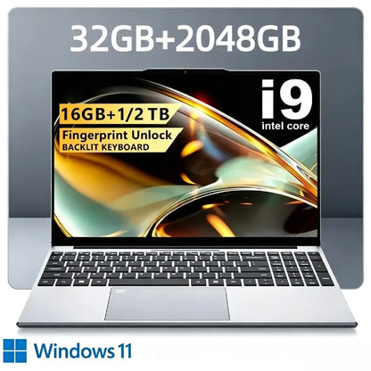 New 14.1" Gaming Laptop Intel Core i9-10980HK Win 11 Pro 32GB RAM 2TB SSD Ultra Slim Notebook Computer 1920x1080 FHD Office PC