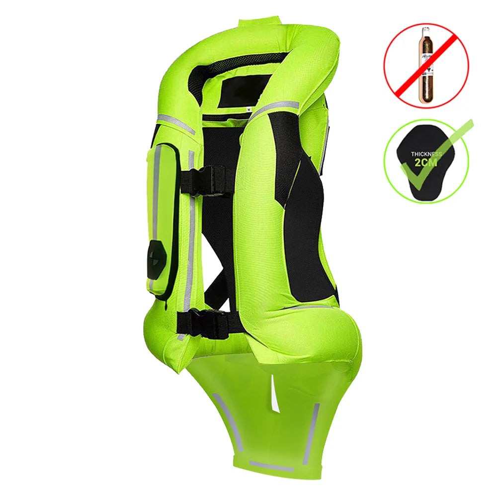 Motorcykeljacka med airbag och reflexväst