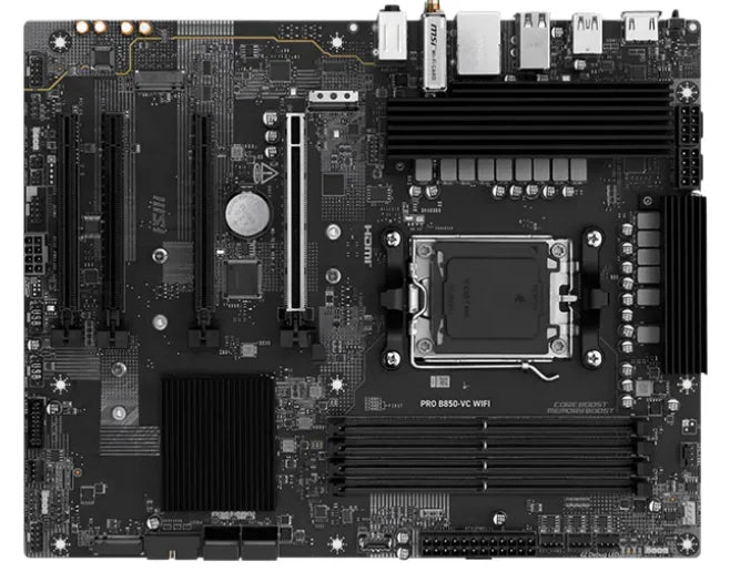 AMD B850 AM5 Motherboard MSI PRO B850-VC WIFI CPU Support Ryzen 7 9800X3D 7 7800X3D 9 7950X3D 5 9600X 7 7700 Ram 4xDDR5 M.2 ATX