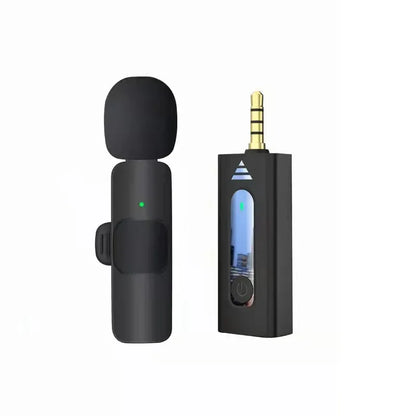 KEBIDU Lavalier Microphone Wireless 3.5mm Omnidirectional Condenser Mic Megaphone for Camera Speaker Phone Recording Live Stream