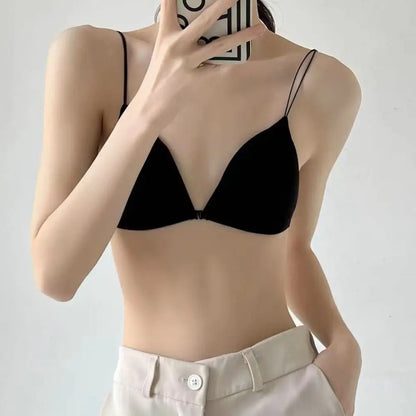 Dam Triangel-BH Franskinspirerad – Push-up Trådlös Tunna Band Enfargad, 5 Färger S–XL