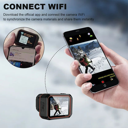 SC002 Action Camera 4K With Remote Control Screen Waterproof Sport Camera drive recorder Sports Camera Helmet Action Cam