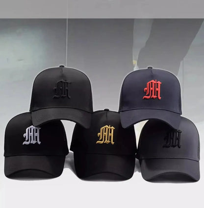 New Hat Men's Summer Thin High Top Baseball Cap Tide Big Head Fence Mesh Breathable Cap Sunscreen Sun Hat