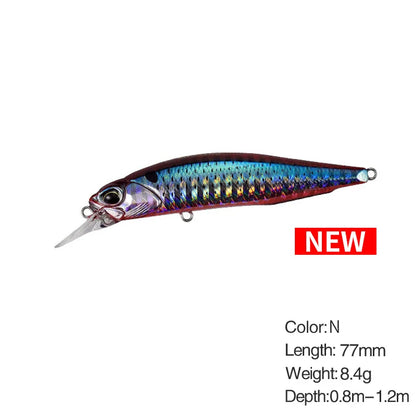 Minnow Fishing Lure Wobbler Rozante 77SP Long Cast Hover Swaying Lure Jerkbait Artificial Bait Culter 77mm/63mm Alburnus Bait