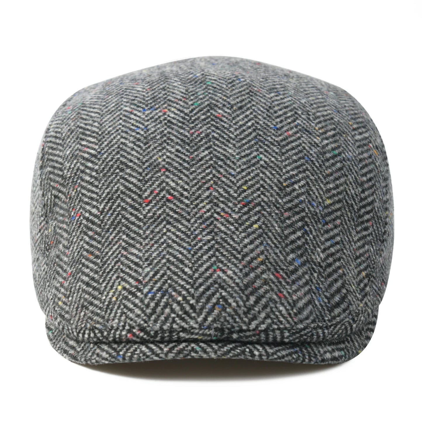 FEINION Men's Herringbone Flat Ivy Newsboy Hat Wool Blend Gatsby Cabbie Cap Winter Outdoor Hunting Cap