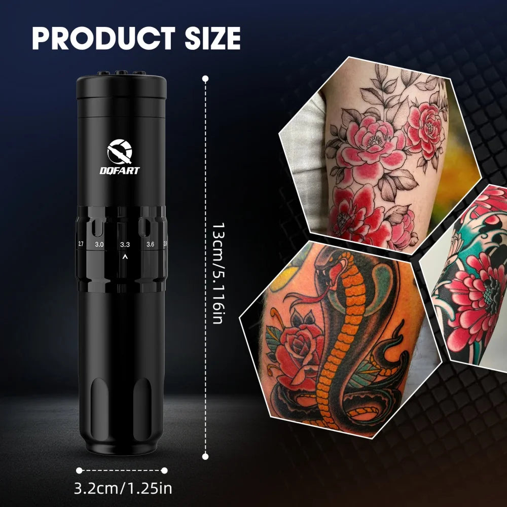 DQFART T1Pro Set Tattoo Electric Wireless Machine 1500mAh 10500Rmp/12V Tattoo Needles Tattoo Ink Artists Body Art High-quality