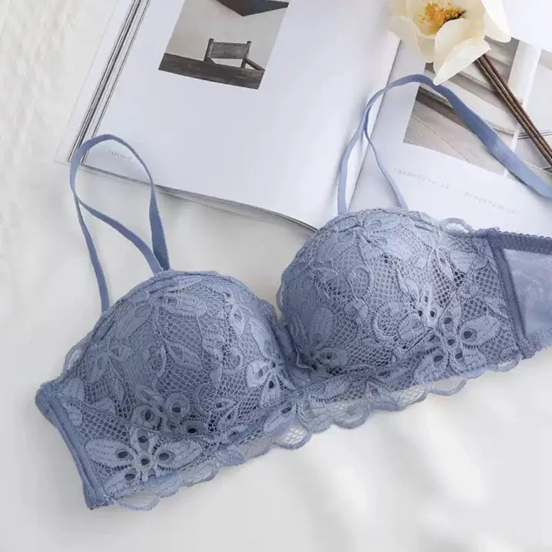 Female Lace Bralette Push Up A B Cup Bras Brassiere Sexy Detachable Strap Bra Women Underwear