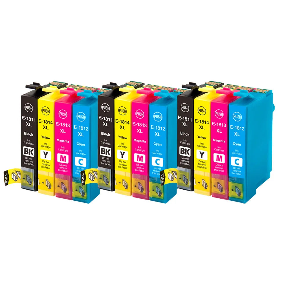 Bläckpatroner 18XL T1811 till Epson Expression Home XP – svart, cyan, magenta och gul