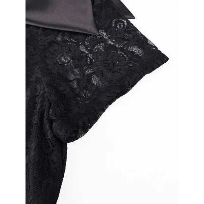 Slergiri Plus Size Black Lace Rhinestone Belt Mermaid Hem Dress Women Elegant Evening Party Gown Ladies Bodycon Long Dresses