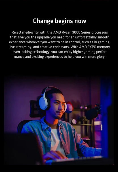 AMD Ryzen 5 9600X CPU 100% Brand New AMD 9600X Processor Up to 5.4GHz 6-Core 12-Thread 32MB L3 Cache Socket AM5 Zen 5 Gaming CPU