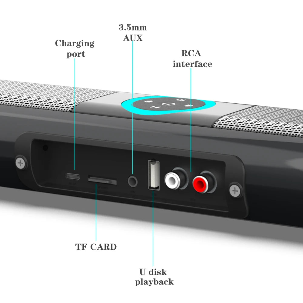 Wireless Bluetooth Sound Bar Speaker System Super Power Sound Speaker Wired Wireless Surround Stereo Home Theater TV Projector