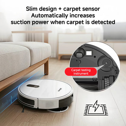 S10-UP robotdammsugare med roterande moppar, automatisk tömning och appstyrning