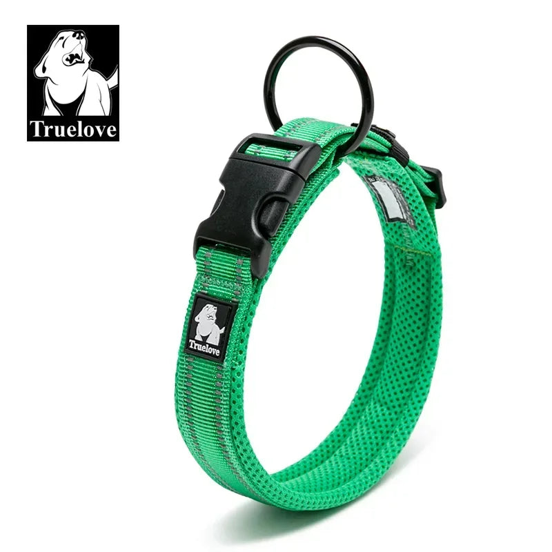 Truelove justerbart mesh-stoppat hundhalsband med 3M reflex