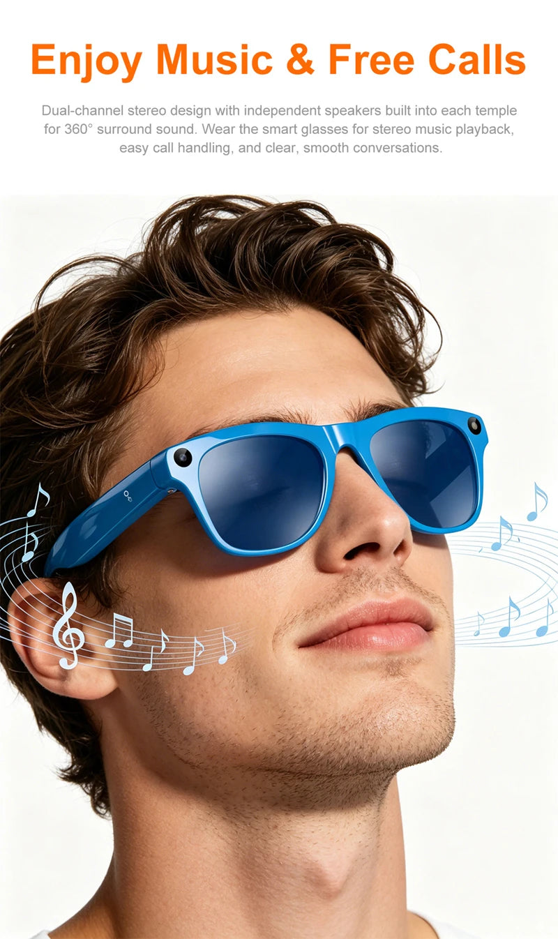Xiaomi Upgrade Smart AI Glasses 800W HD 8K Shooting Camera Photo Video Voice Call Translation Bluetooth AI Motorcycle Glasses