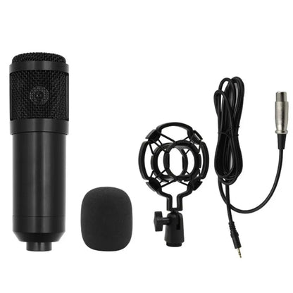 BM800 Condenser Microphone with V8Sound Card Set for Studio Recording AndStreaming Audio Smartphone Live Streaming Bracket Set