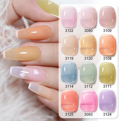 Clou Beaute Semi-transparent Jelly Color UV Gel Manicure Gel Nail Nail Supplies For Professionals Semi-permanent Varnish 15ml