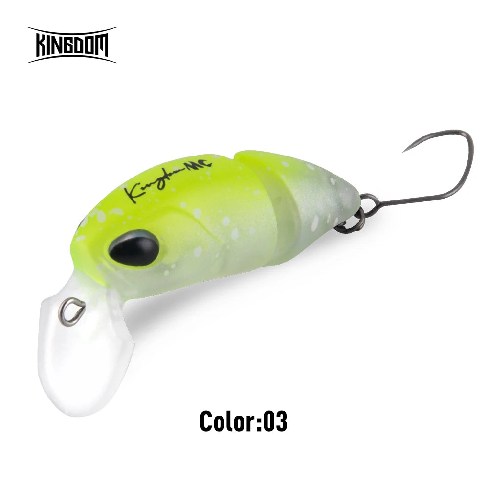 Kingdom Micro Expert Fishing Lure 2.3g 37mm Jointed Floating Minnow Artificial Hard Bait Swimbait Topwater Crankbait Trout Lure