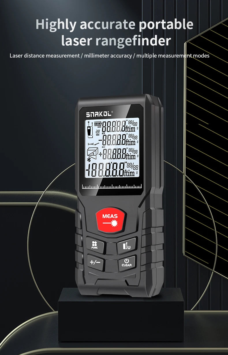 Snakol Laser Distance 50M/100M/120M Rangefinder Profesional Meter Laser Range Finder Ruler Test Tool