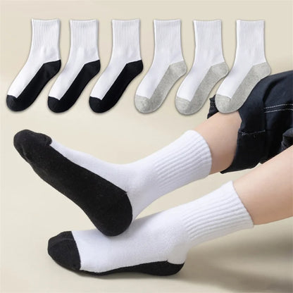 3 Pairs/set Children's Socks Spring Autumn Kids Boys Cotton White Sports Student Home Teenagers Socks For Daily Life 4-16Years
