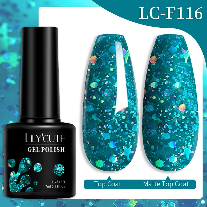 LILYCUTE 129 Colors 7ML Nail Gel Polish Nail Supplies Vernis Semi Permanent Nail Art Manicure Soak Off LED UV Gel Nail Varnishes