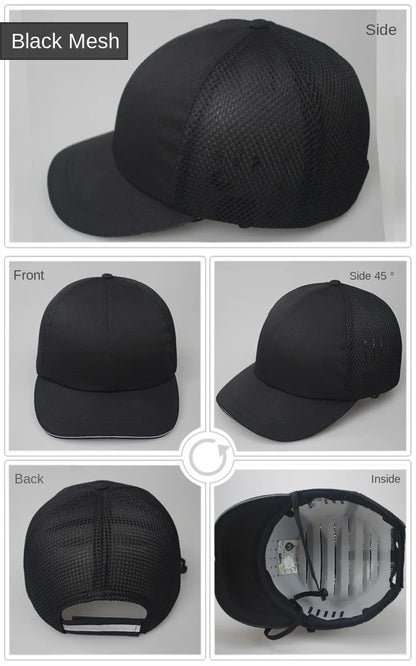 Bump Hat for Safety Baseball Cap Style Hard Hats for Adult Men Women Breathable Lightweight for Head Protection Short Brim