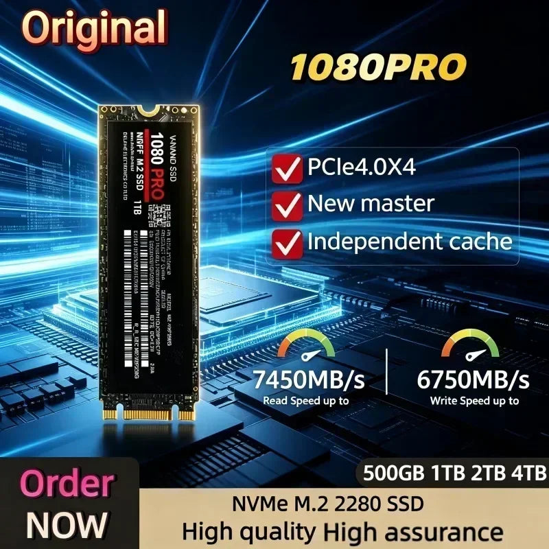 Original 1080PRO M.2 NVMe SSD 1TB 2TB NGFF Internal Solid State Drive High Speed Hard Disk for Gaming Laptop Desktop Notebook