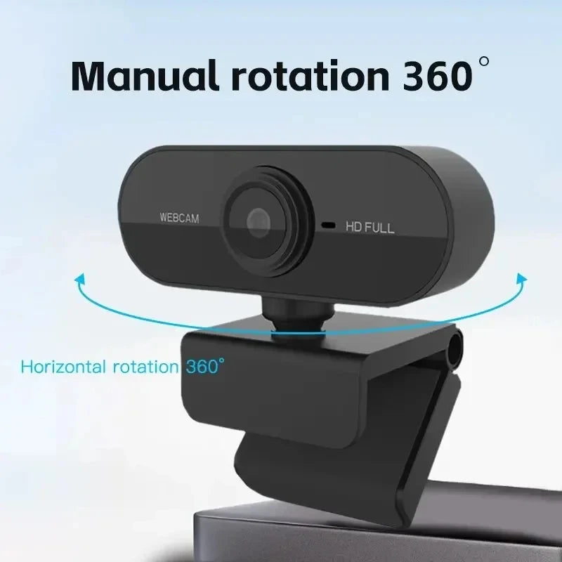 Webbkamera 4K/2K/1080p/720p Mini USB med Autofokus & Mikrofon – Kompakt Webcam för PC & Laptop