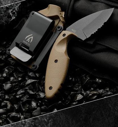 Simple and portable straight knife with sheath storage, anti slip and comfortable handle, outdoor outing, fishing, gardening, mu