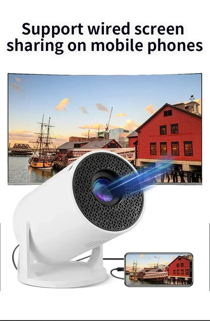 2026 New Mini HY300 Projector Android 13 4K Supported Native 1080P WiFi Bluetooth Home & Outdoor Movie Projector For Bedroom
