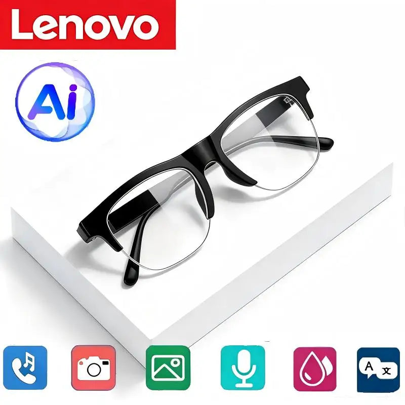 Lenovo AI Smart Glasses Voice Assistant Music Touch Control Bluetooth Call Outdoor Fashion Sunglasses For Men Women 2026 New