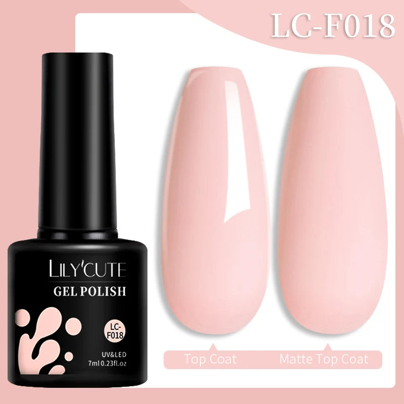 LILYCUTE 129 Colors 7ML Nail Gel Polish Nail Supplies Vernis Semi Permanent Nail Art Manicure Soak Off LED UV Gel Nail Varnishes