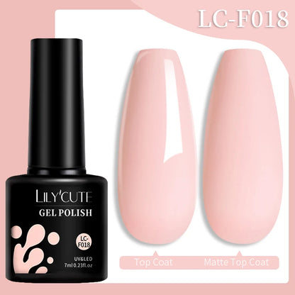 LILYCUTE 129 Colors 7ML Nail Gel Polish Nail Supplies Vernis Semi Permanent Nail Art Manicure Soak Off LED UV Gel Nail Varnishes