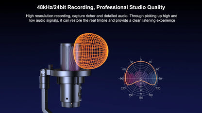 Cardioid Condenser Wired USB Microphone with RGB lights for Gaming, Podcasting, Music creation and PS4/5 Ejoy Uni A Uni D