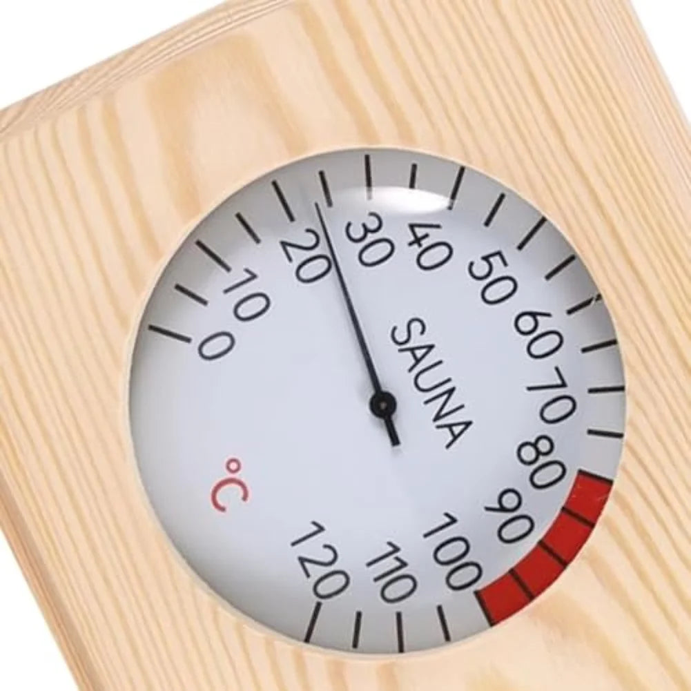 Bastutermometer & Hygrometer i Trä – Digital, ±1°C Noggrannhet, 26,7×14 cm